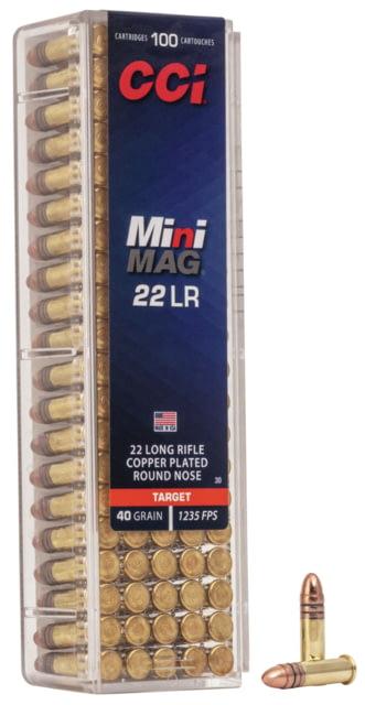 CCI Mini-Mag Ammo 22 Long Rifle 40gr Cprn - 22 Long Rifle 40gr Copper Plated Round Nose 100/Box 22 LR